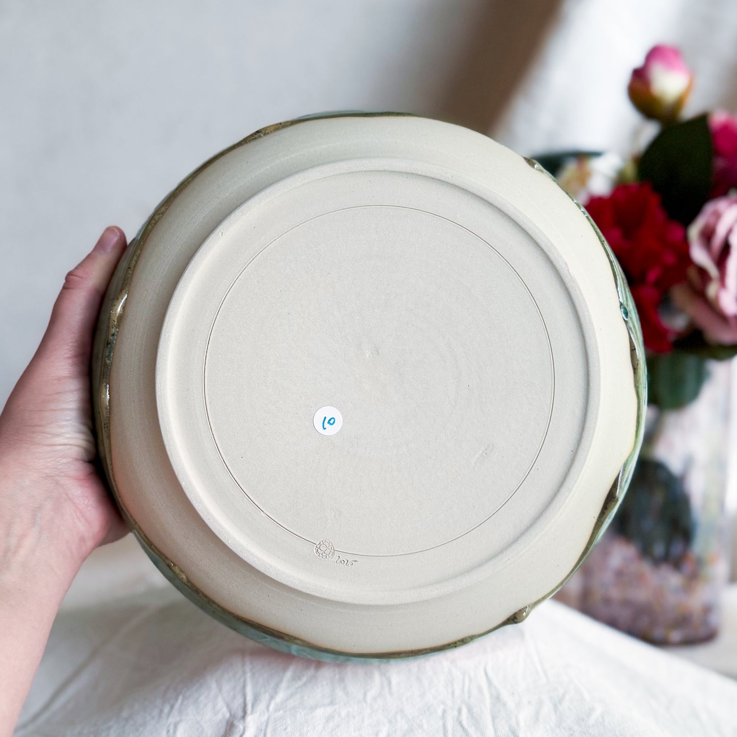 Pink Matcha Wide Salad Bowl #10