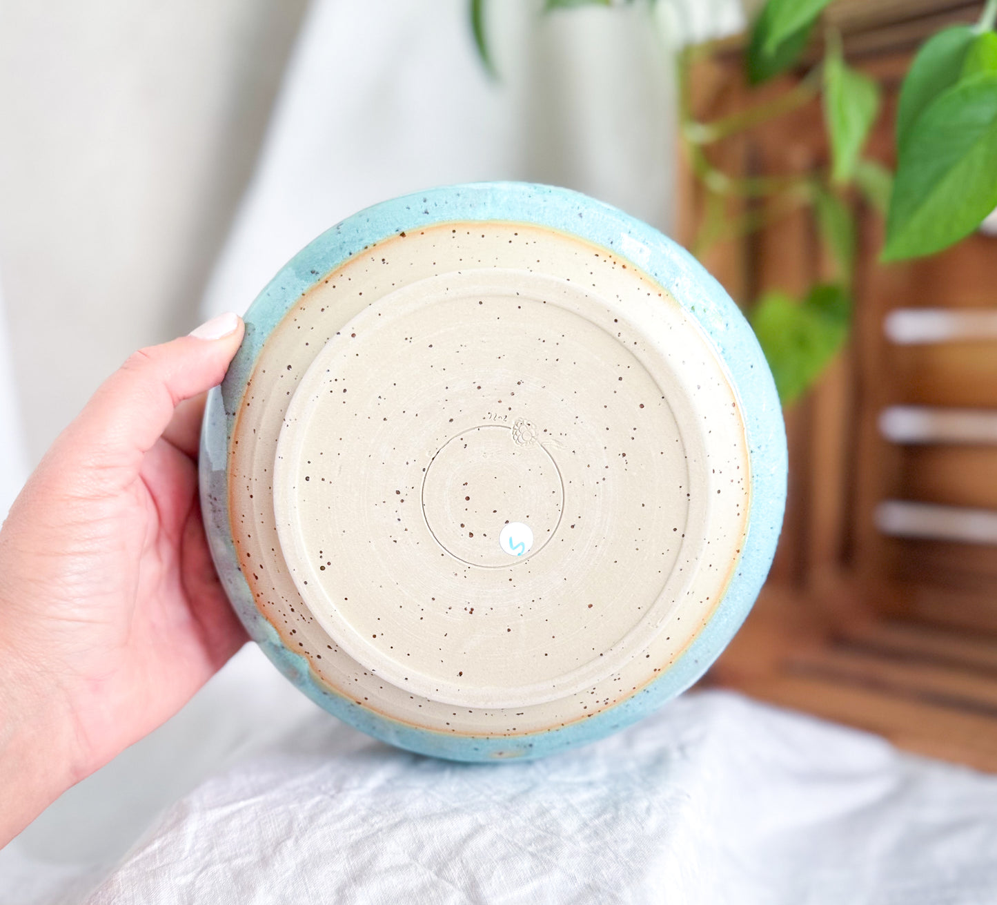 Indigo Fade Pasta Plate #5