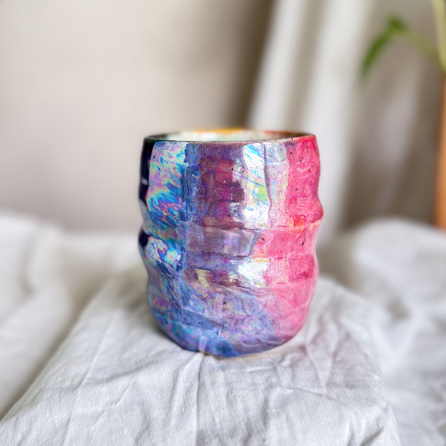 Bright Double Rainbow Ice Tea Tumbler #9