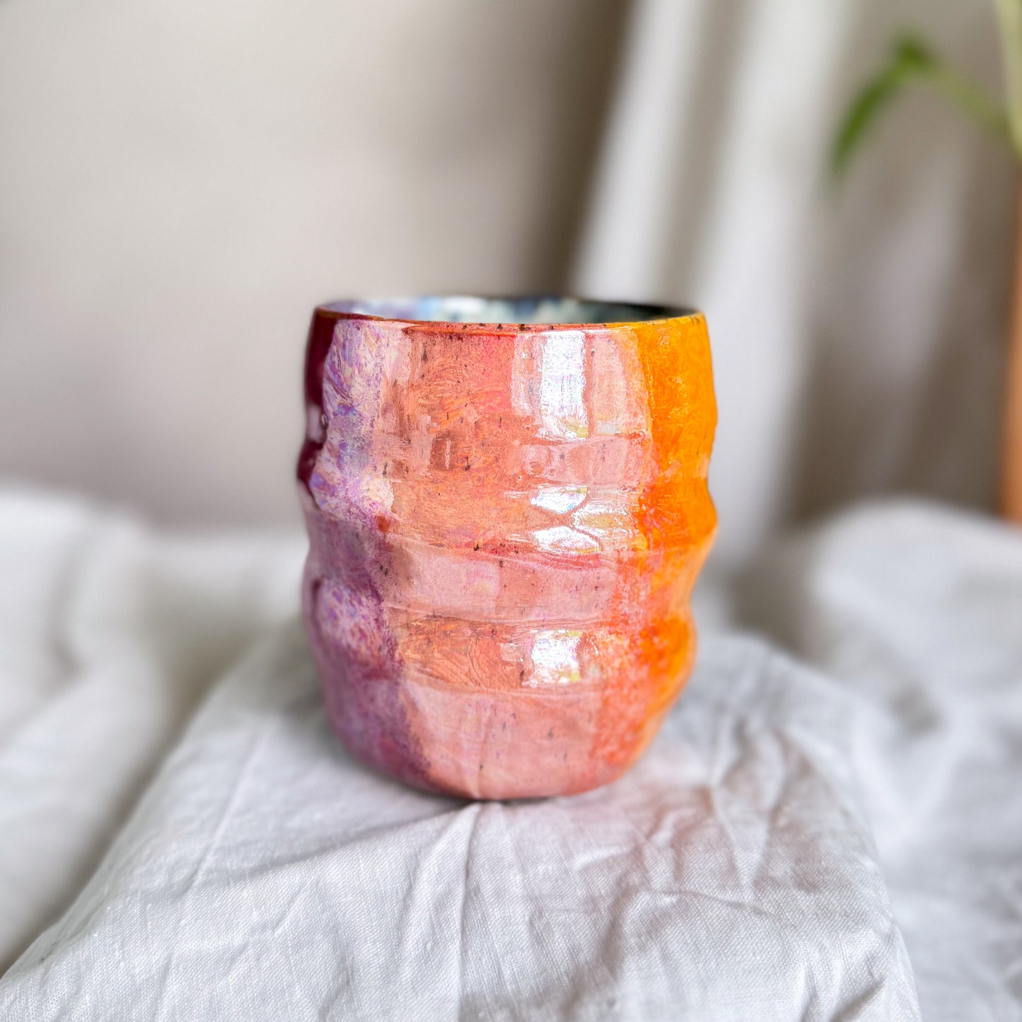 Bright Double Rainbow Ice Tea Tumbler #9