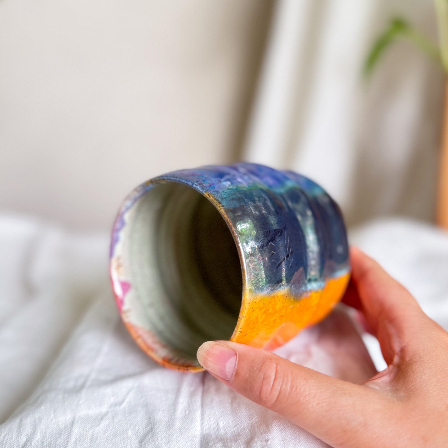 Bright Double Rainbow Ice Tea Tumbler #9