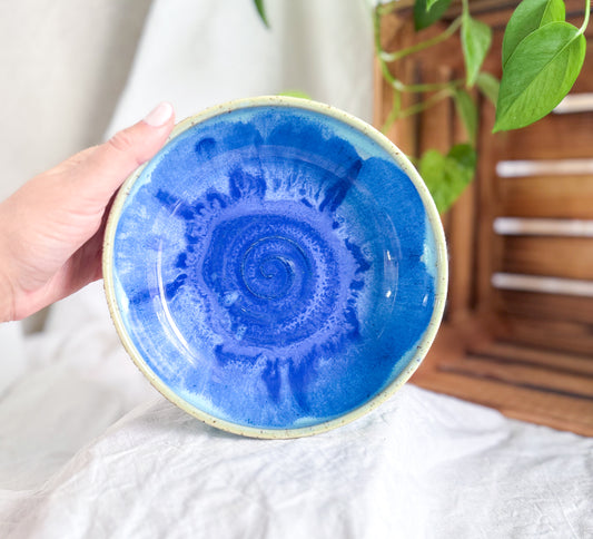 Indigo Fade Pasta Plate #4