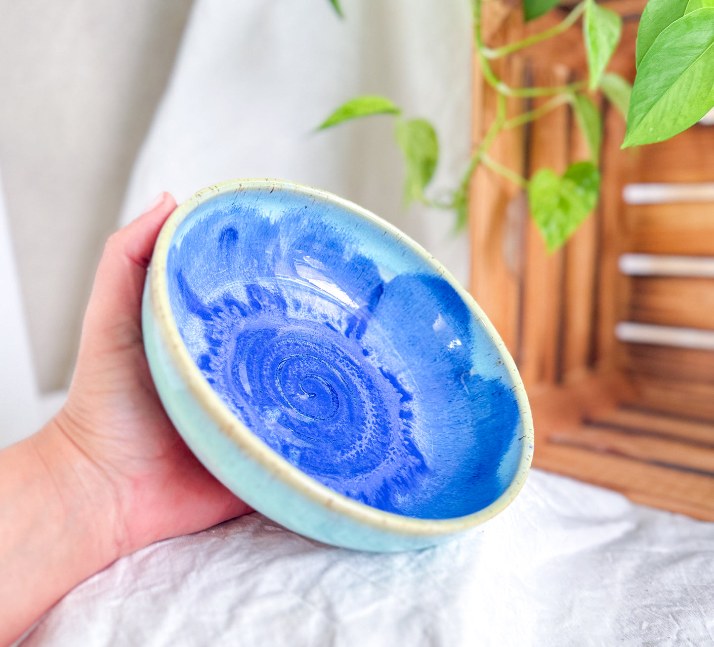 Indigo Fade Pasta Plate #4
