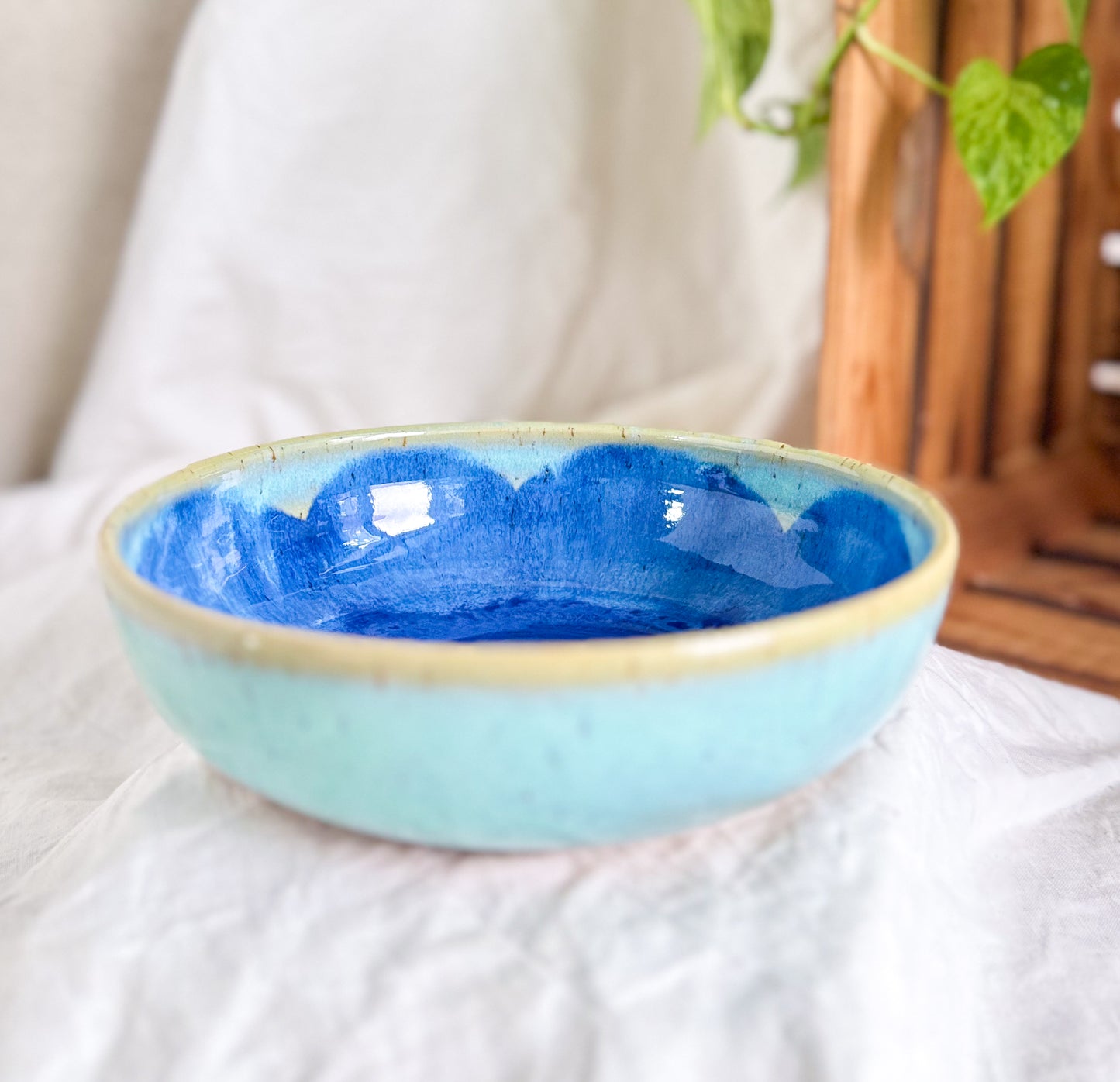 Indigo Fade Pasta Plate #5