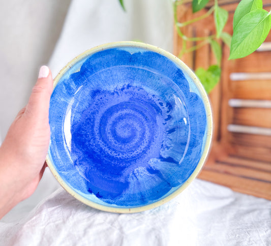 Indigo Fade Pasta Plate #5