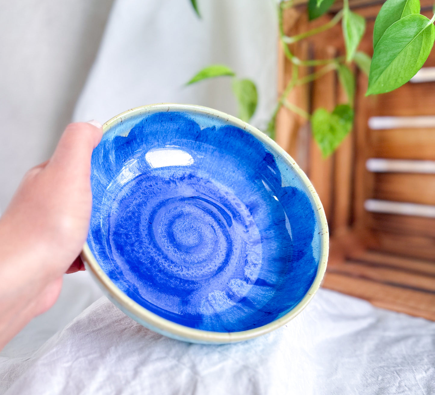Indigo Fade Pasta Plate #5