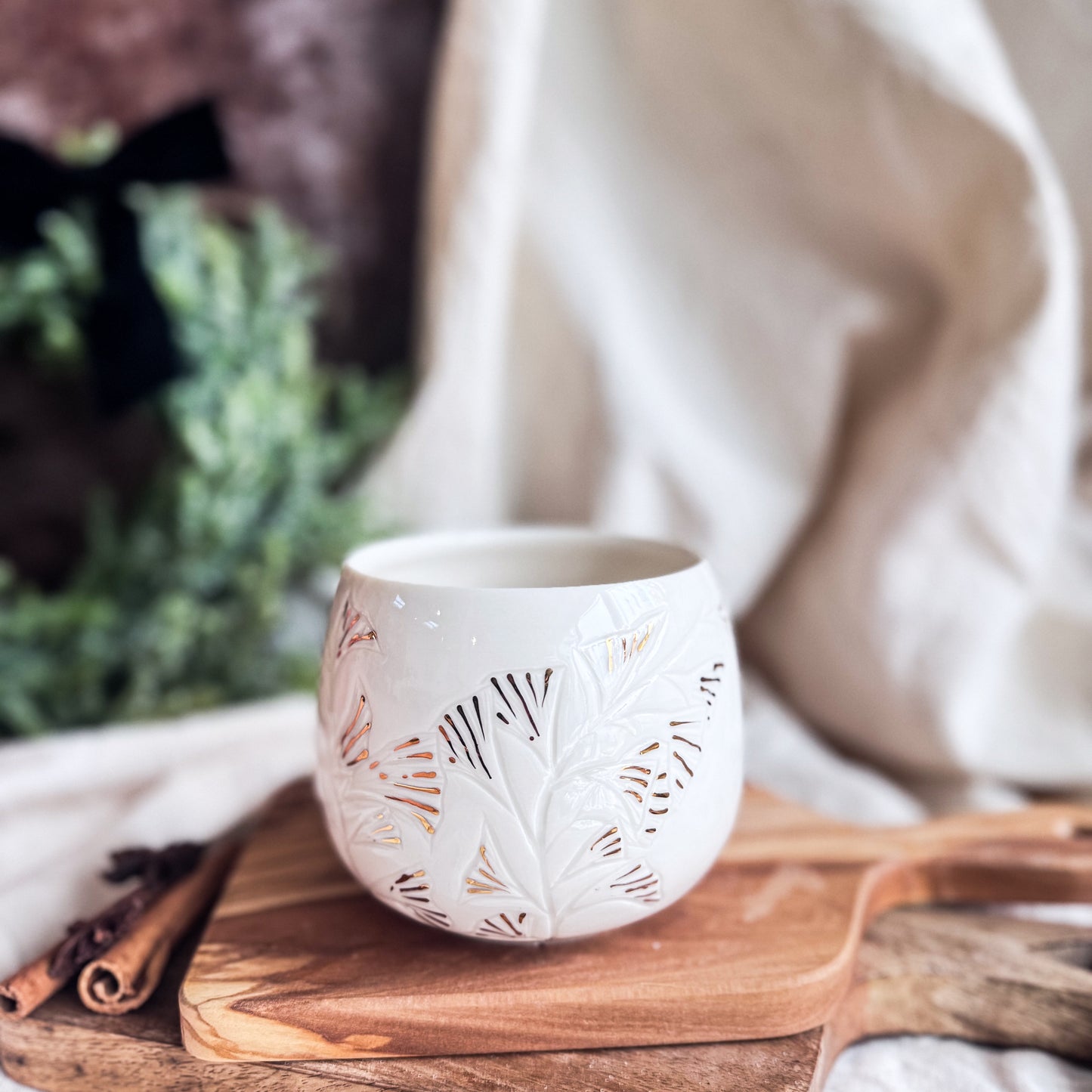 Porcelain Ginkgo Leaves Cup #4