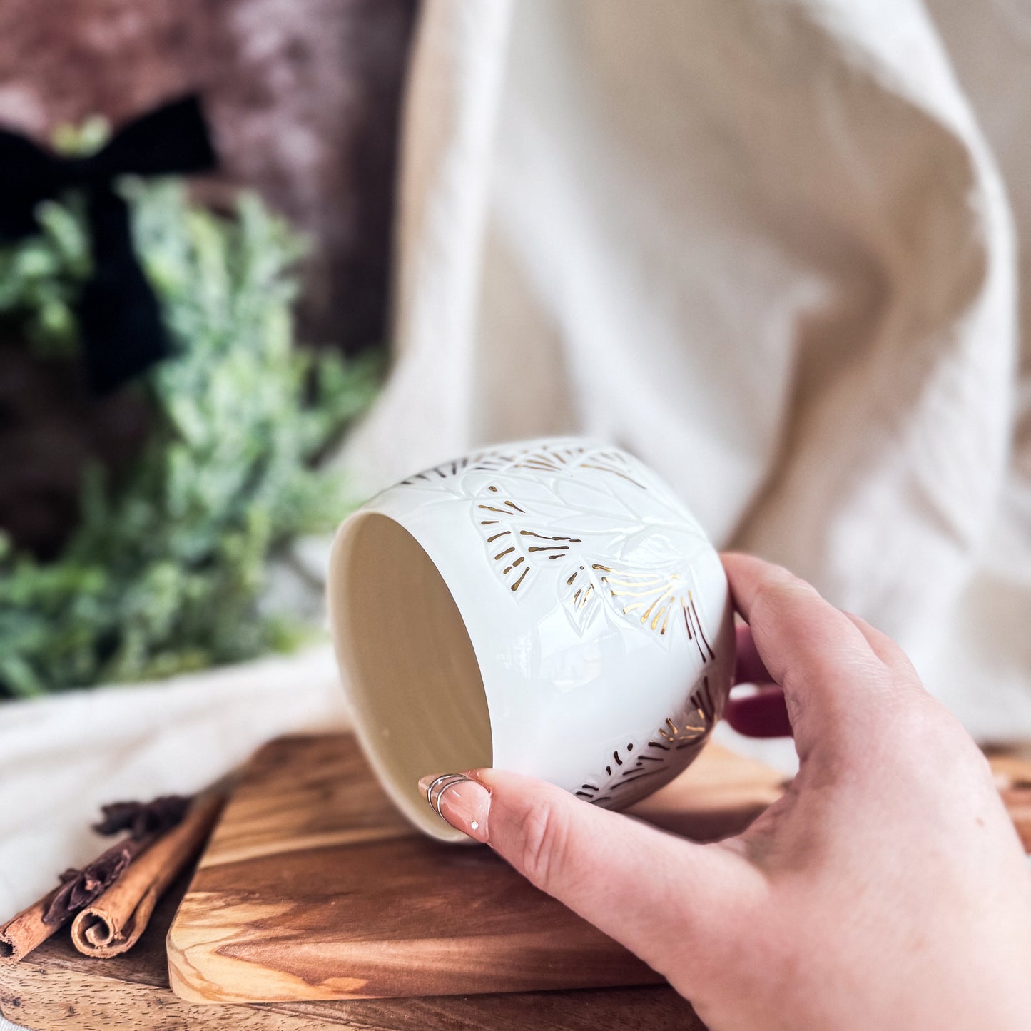Porcelain Ginkgo Leaves Cup #4