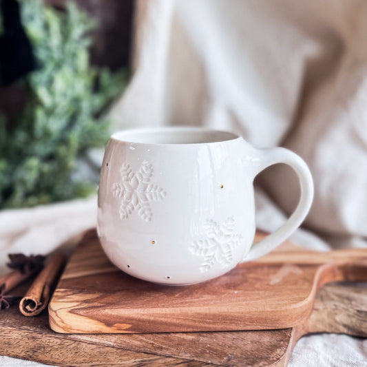 Porcelain Snowflake Mug #1