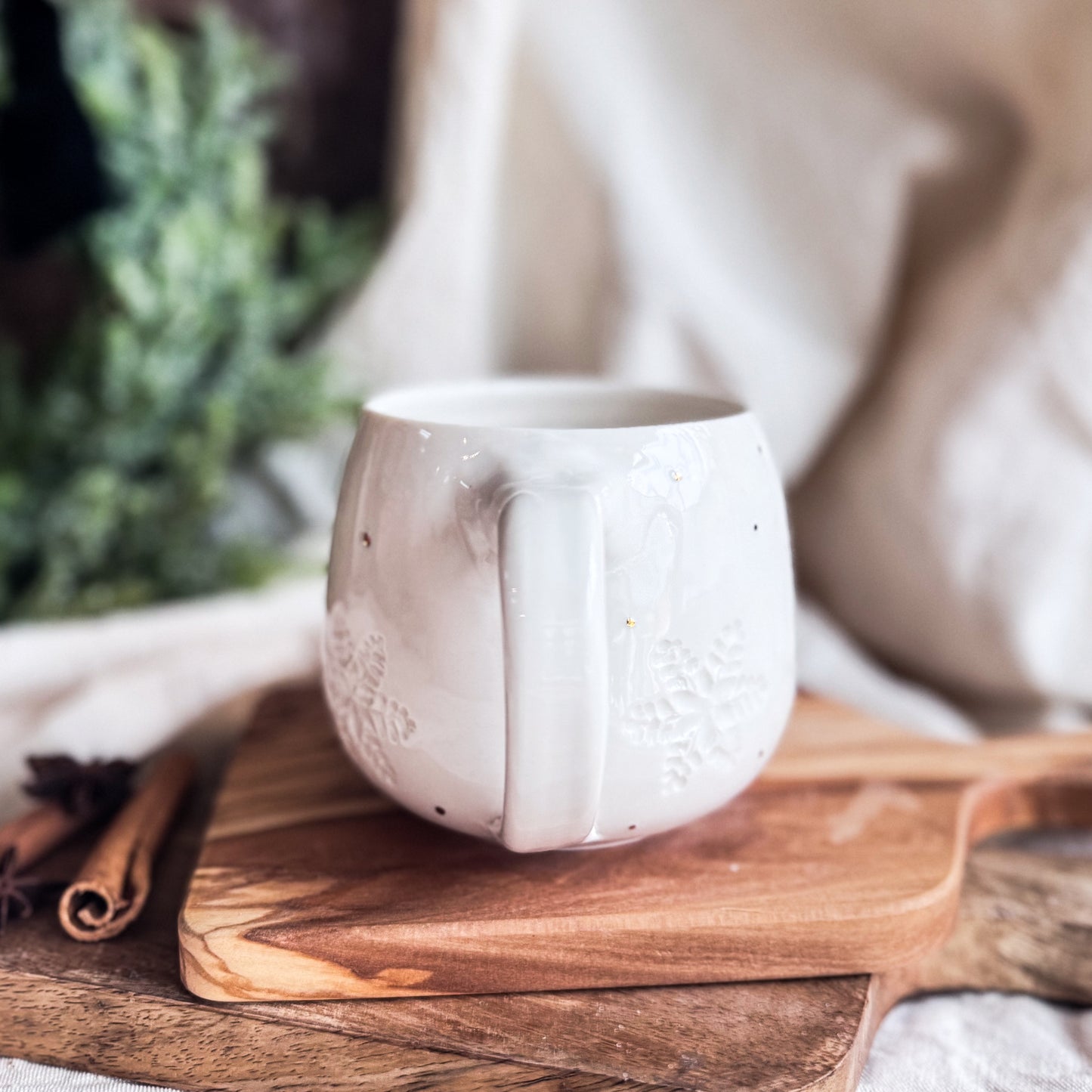 Porcelain Snowflake Mug #1
