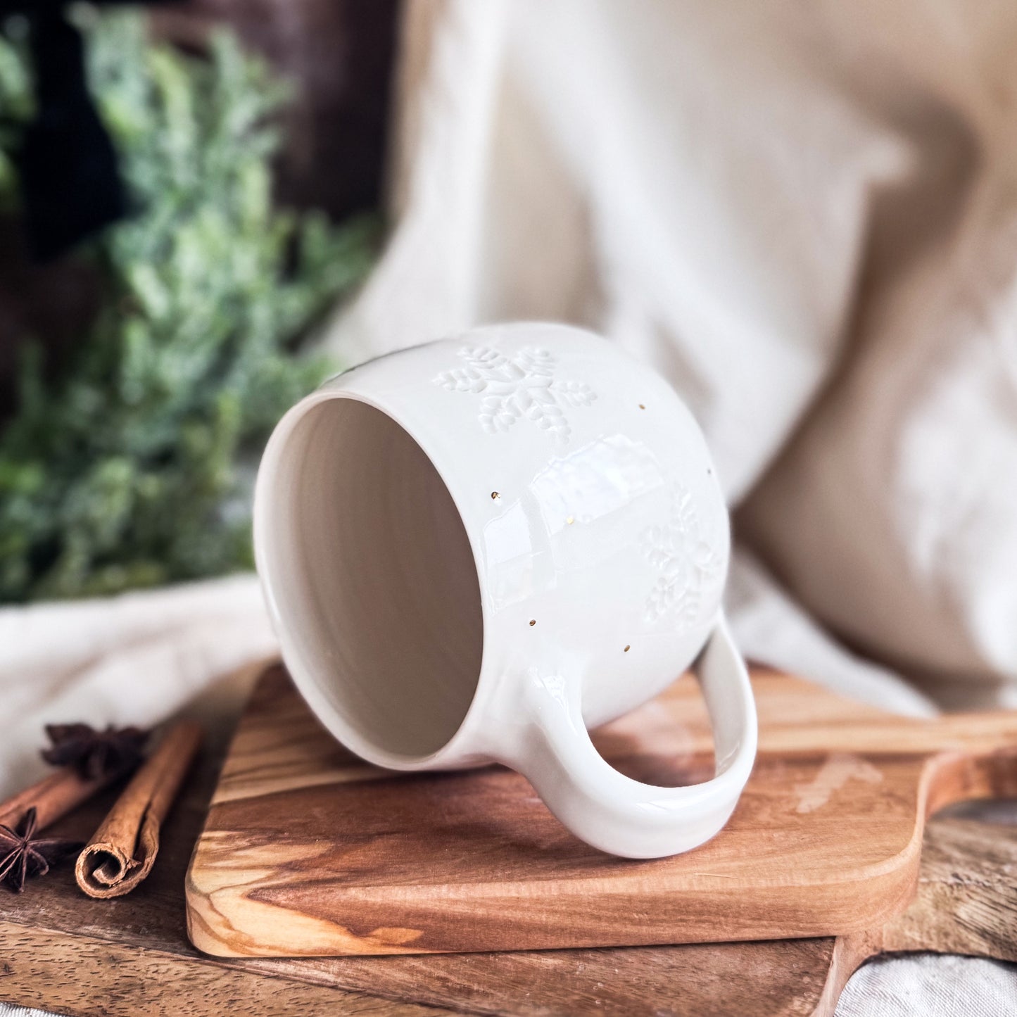 Porcelain Snowflake Mug #1