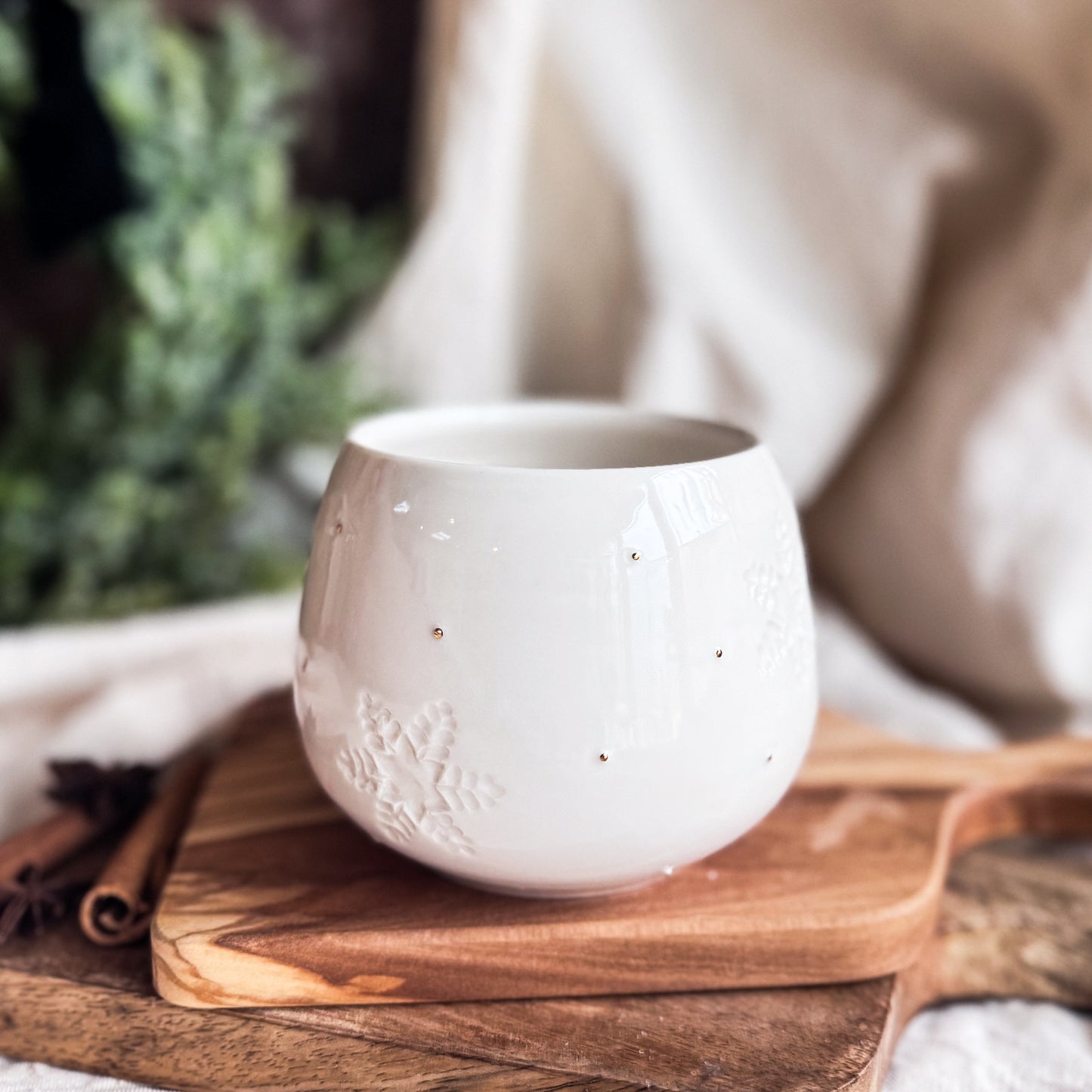 Porcelain Snowflake Mug #2