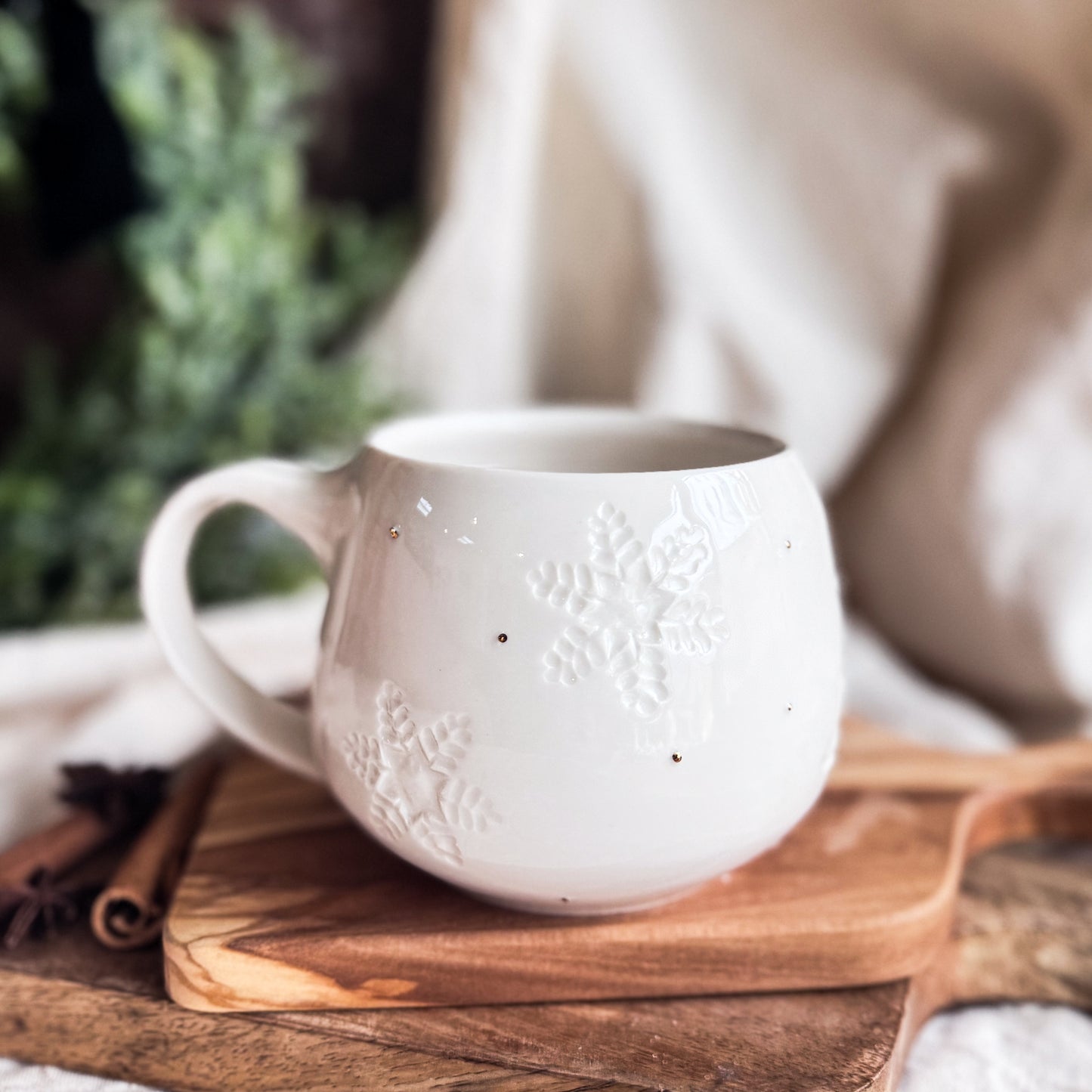 Porcelain Snowflake Mug #2