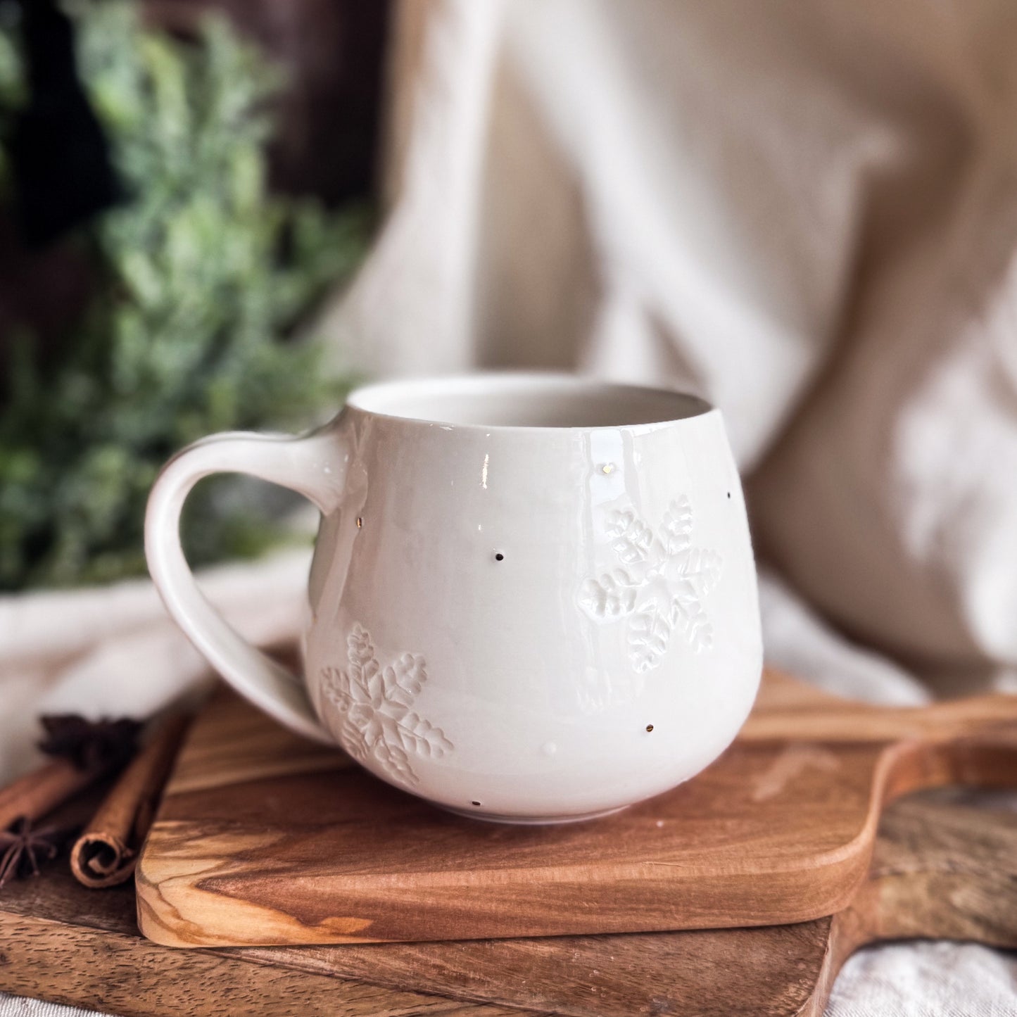 Porcelain Snowflake Mug #3