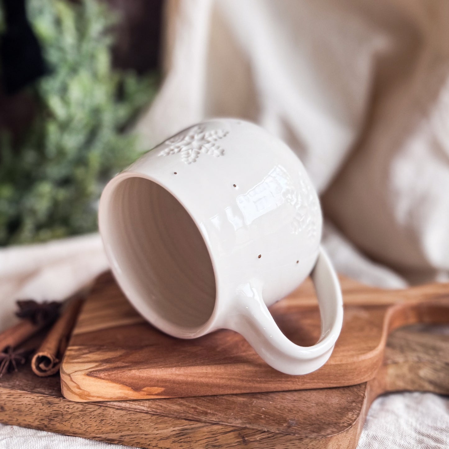 Porcelain Snowflake Mug #3