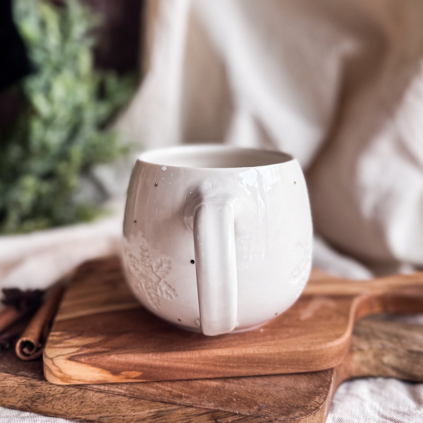Porcelain Snowflake Mug #4