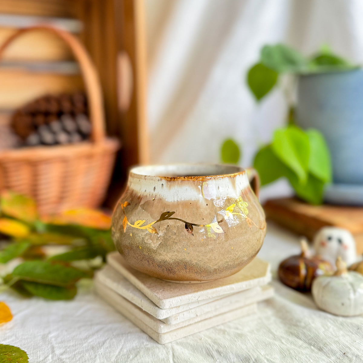 Golden Espresso Float Cauldron Mug #3