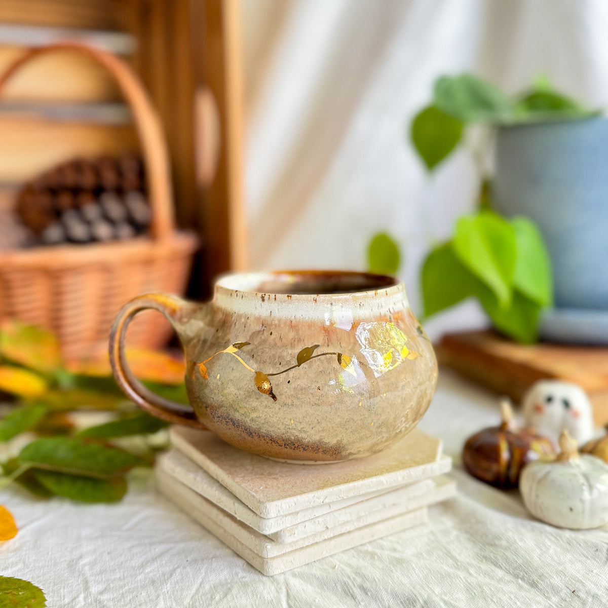 Golden Espresso Float Cauldron Mug #3