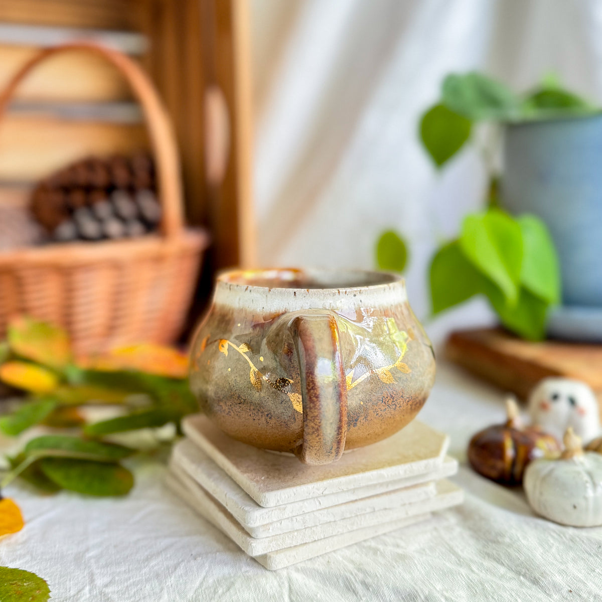 Golden Espresso Float Cauldron Mug #3