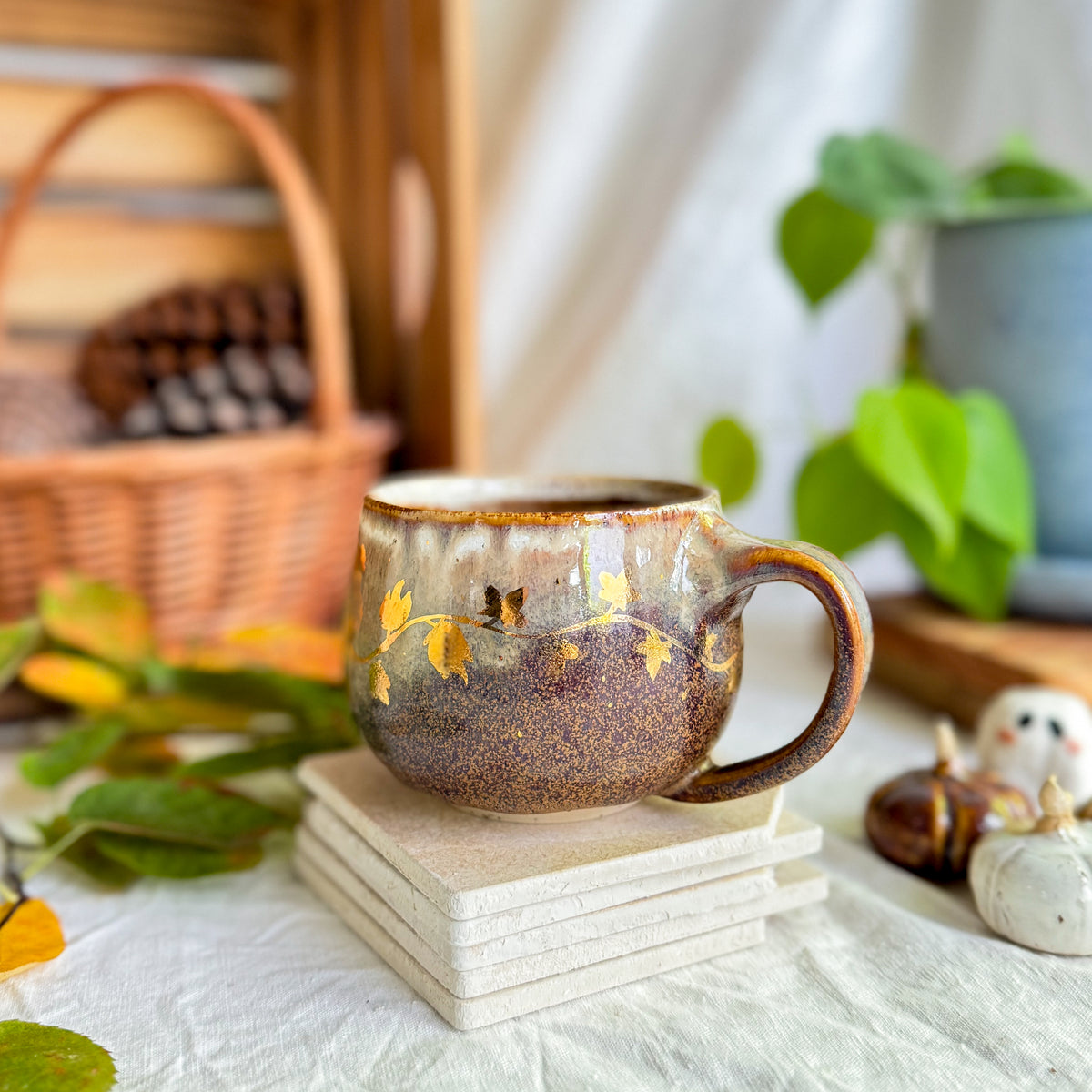 Golden Espresso Float Cauldron Mug #4