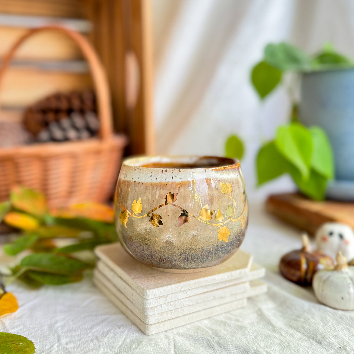 Golden Espresso Float Cauldron Mug #4