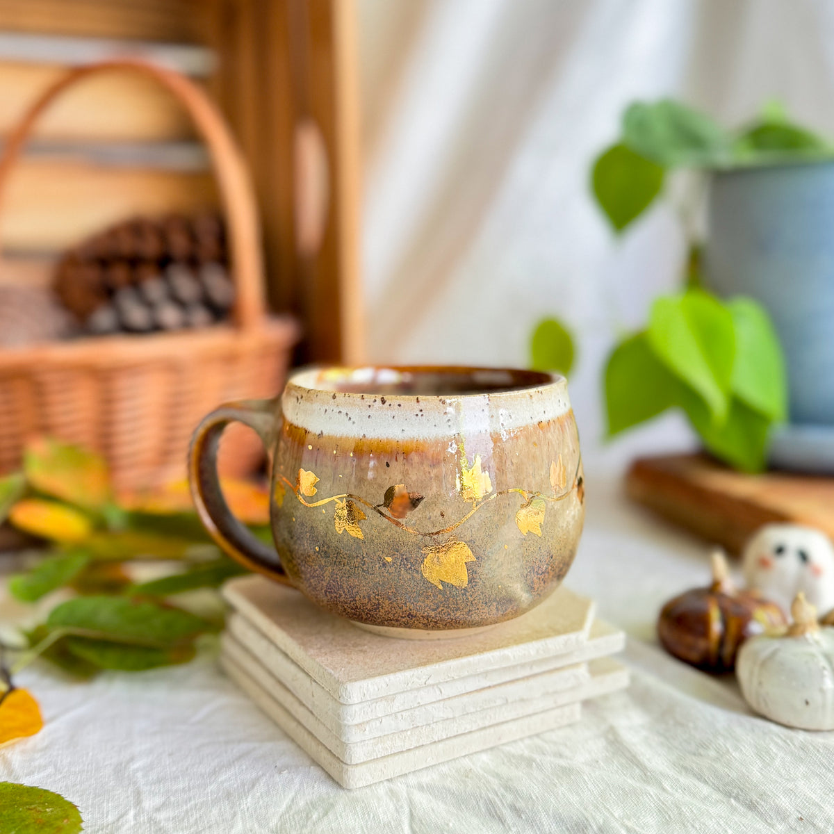 Golden Espresso Float Cauldron Mug #4