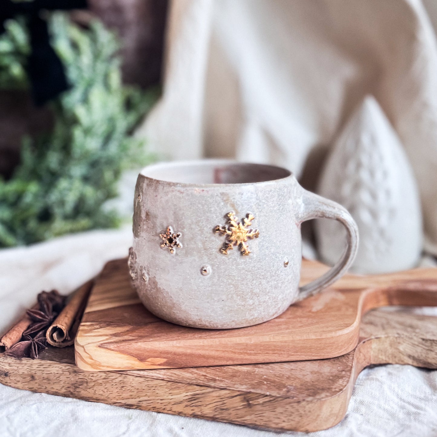 Dusty Pink Snowflake Mug #4