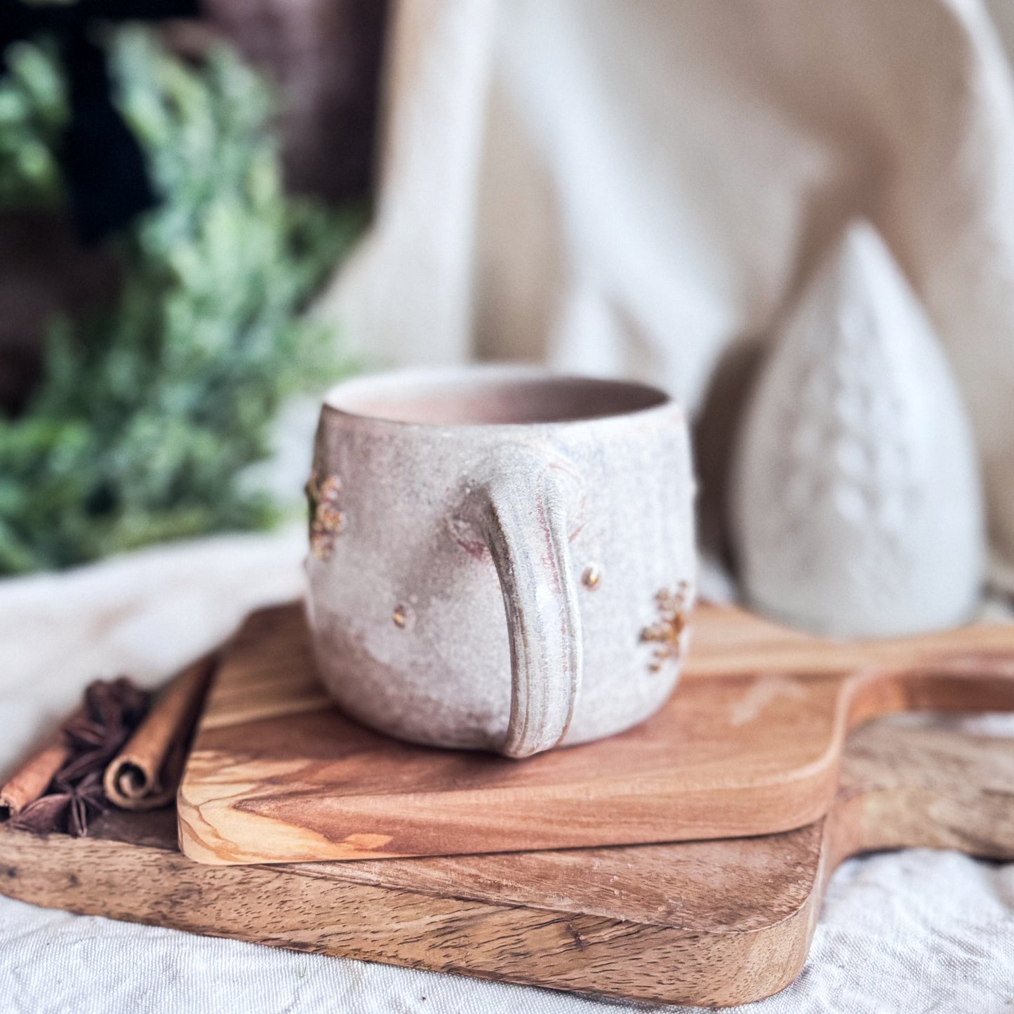 Dusty Pink Snowflake Mug #4