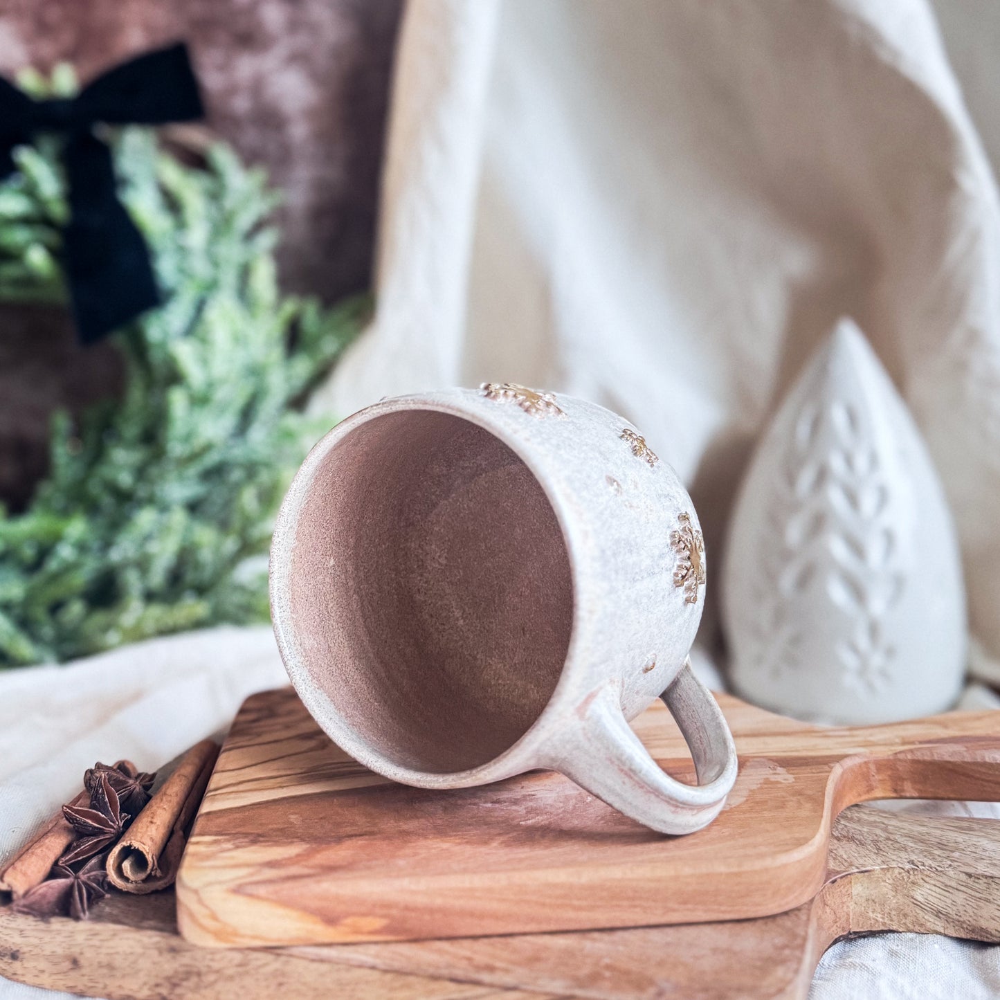 Dusty Pink Snowflake Mug #4