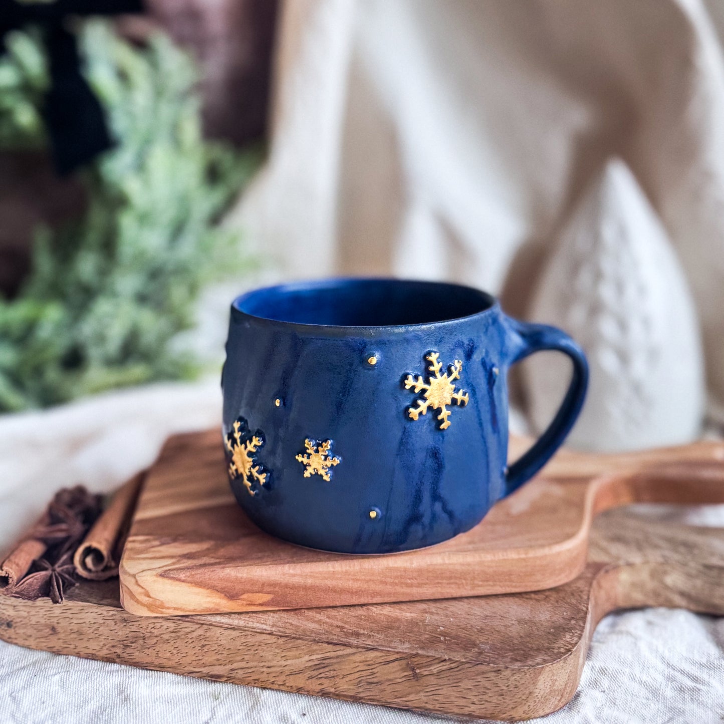 Midnight Blue Snowflake Mug #9