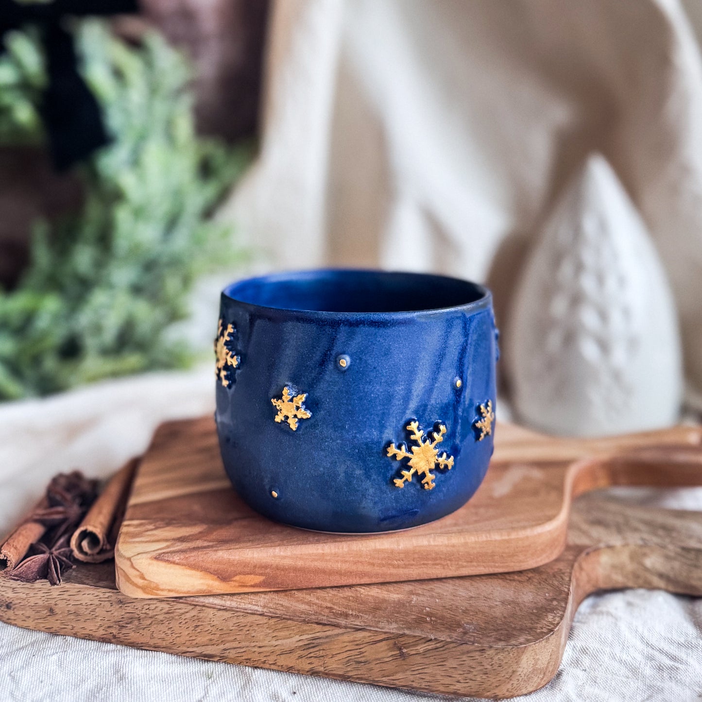Midnight Blue Snowflake Mug #9