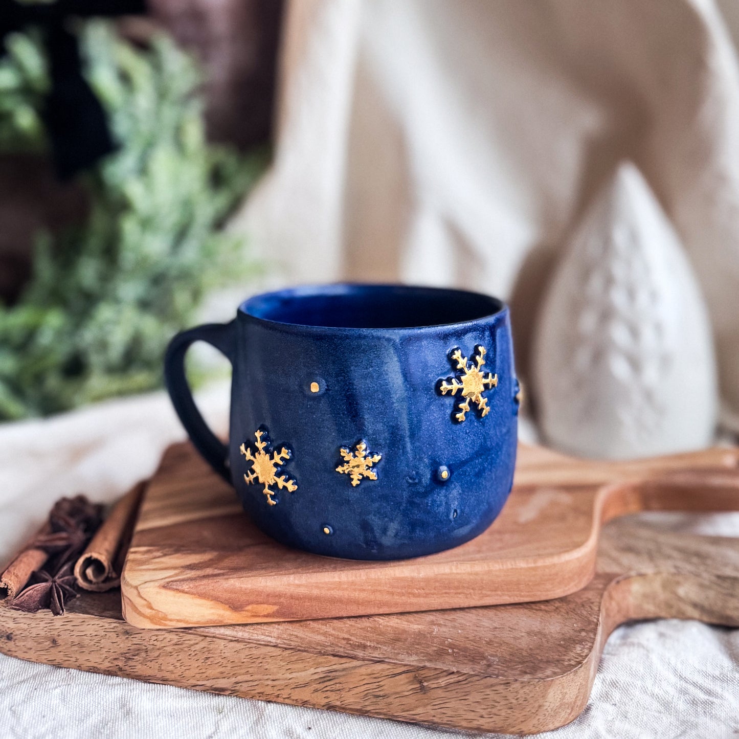 Midnight Blue Snowflake Mug #9