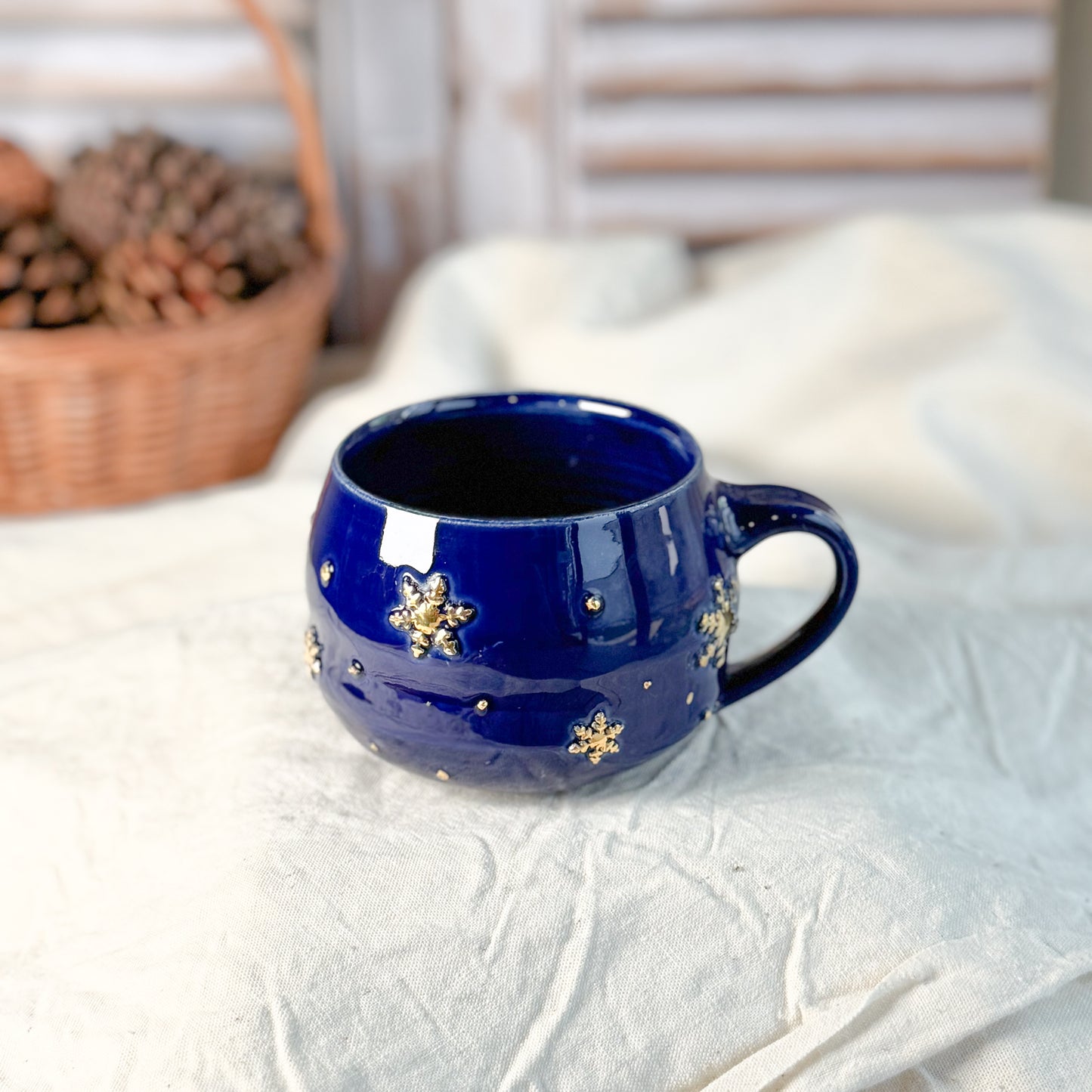 Snowflake Blue Mug #2