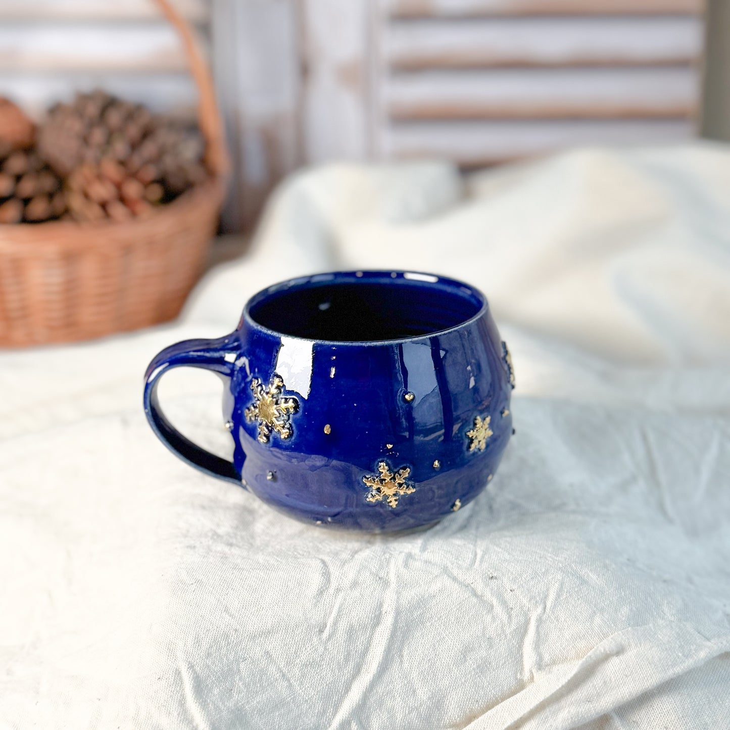 Snowflake Blue Mug #2