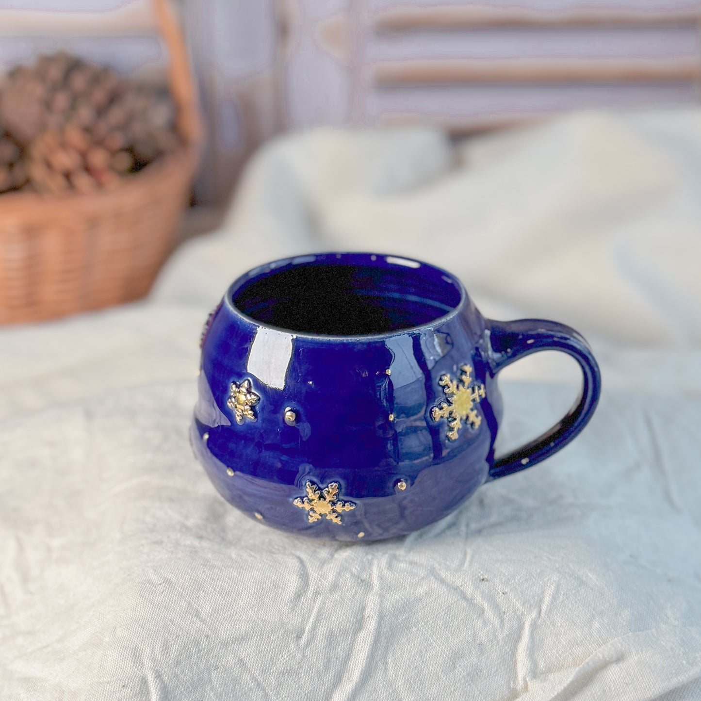 Snowflake Blue Mug #3