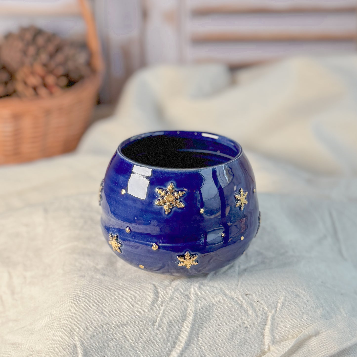 Snowflake Blue Mug #3