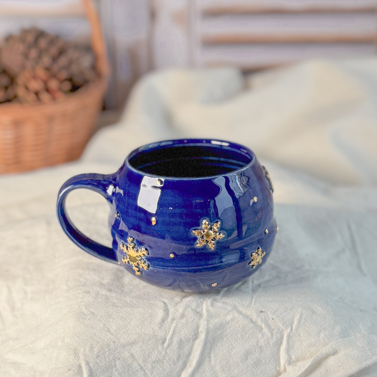 Snowflake Blue Mug #3