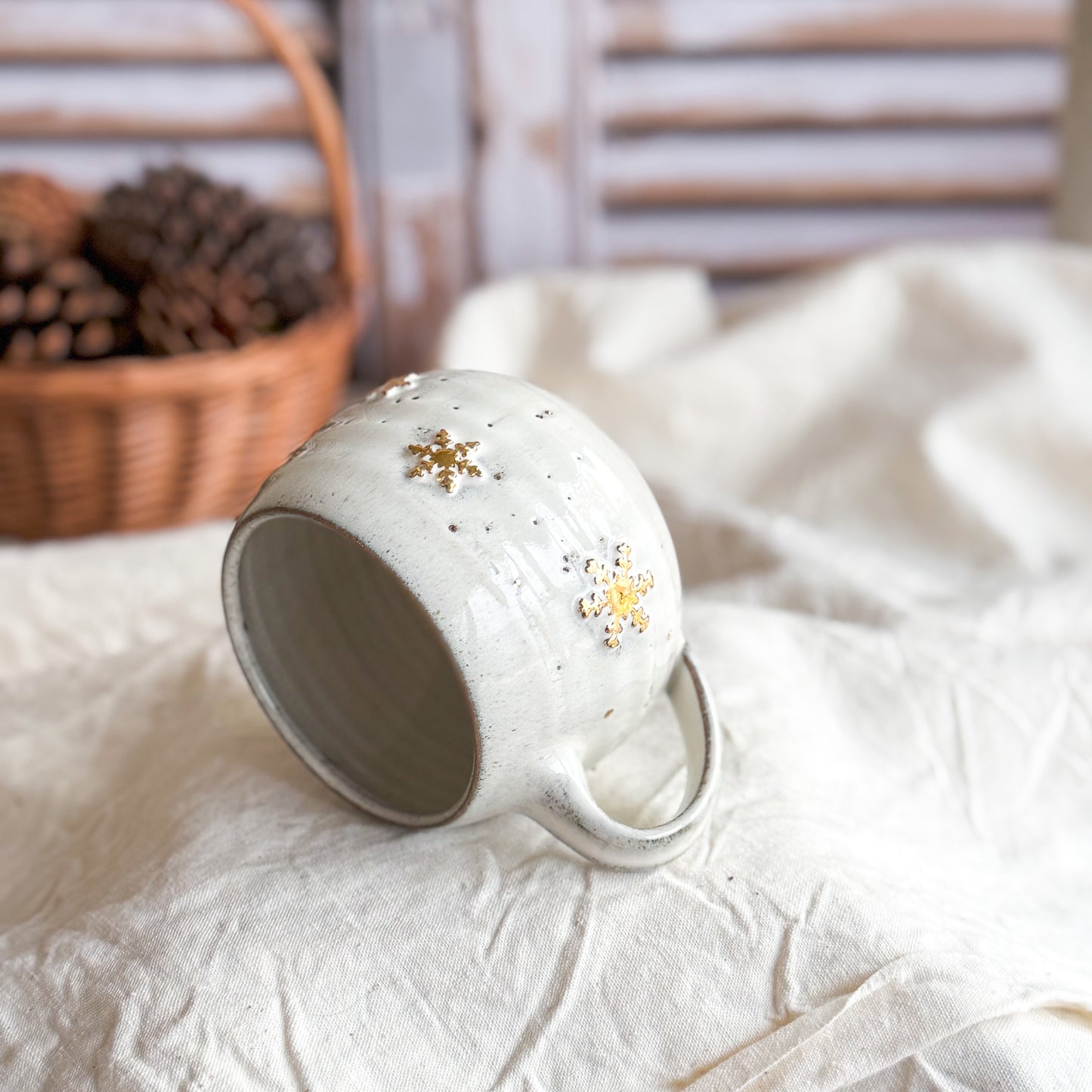 Rustic Snowflake Mug #1