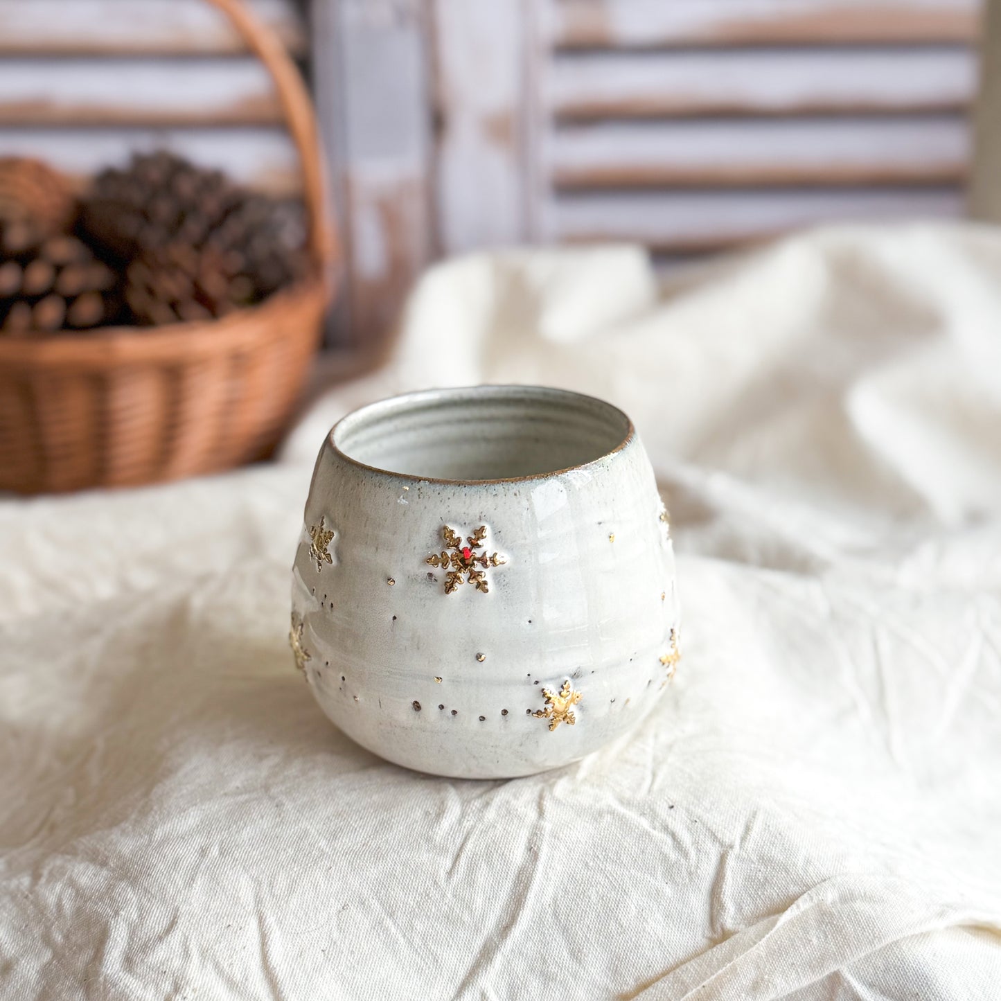 Rustic Snowflake Mug #2