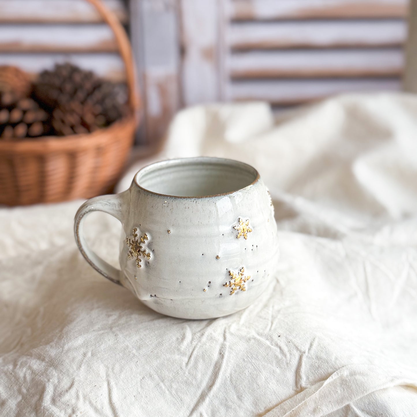 Rustic Snowflake Mug #2