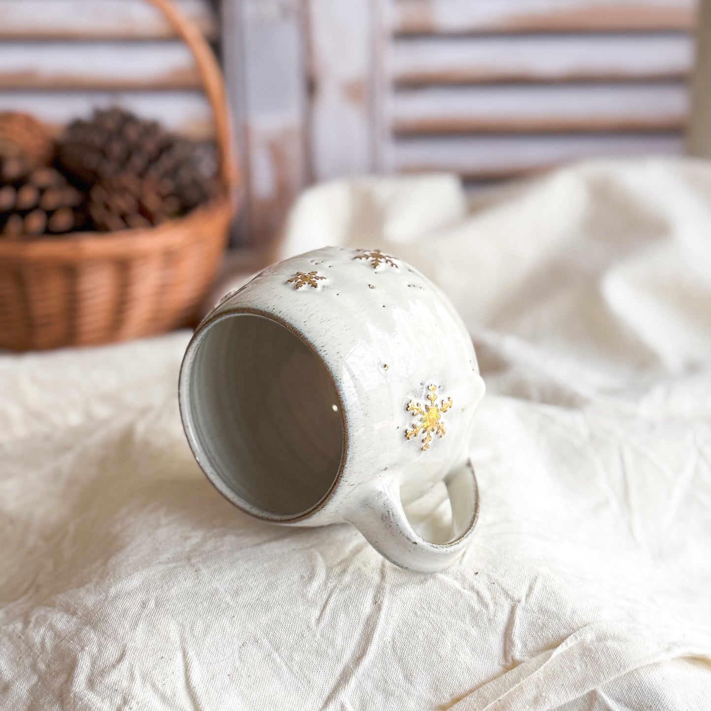 Rustic Snowflake Mug #2