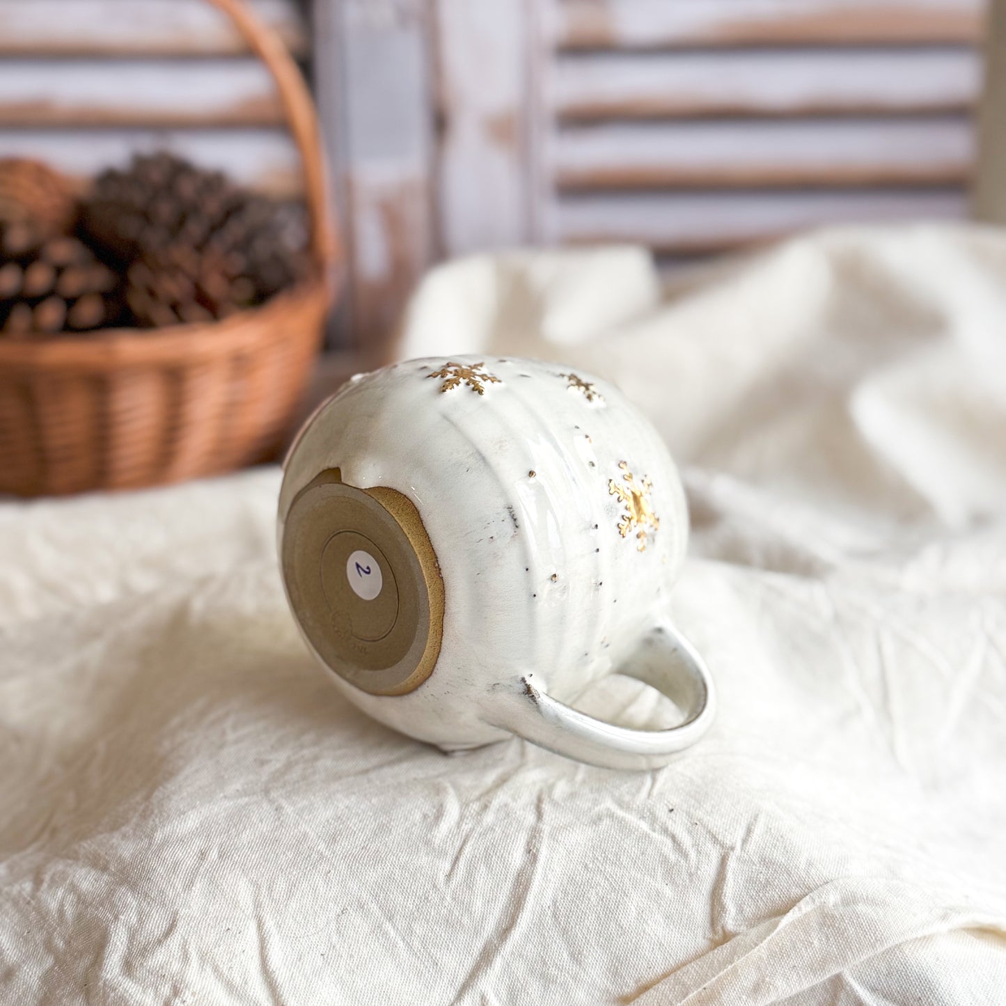 Rustic Snowflake Mug #2