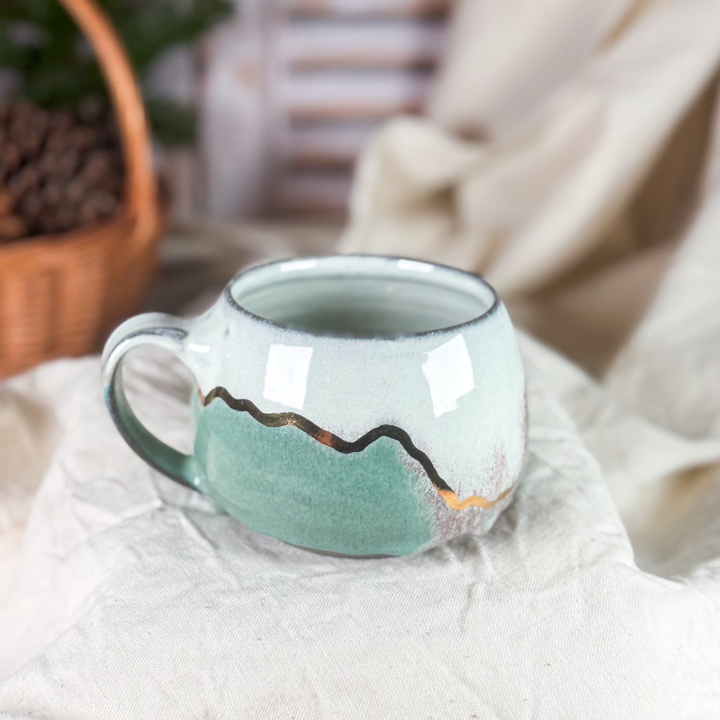 Golden Pine Frost Lotti Mug #2