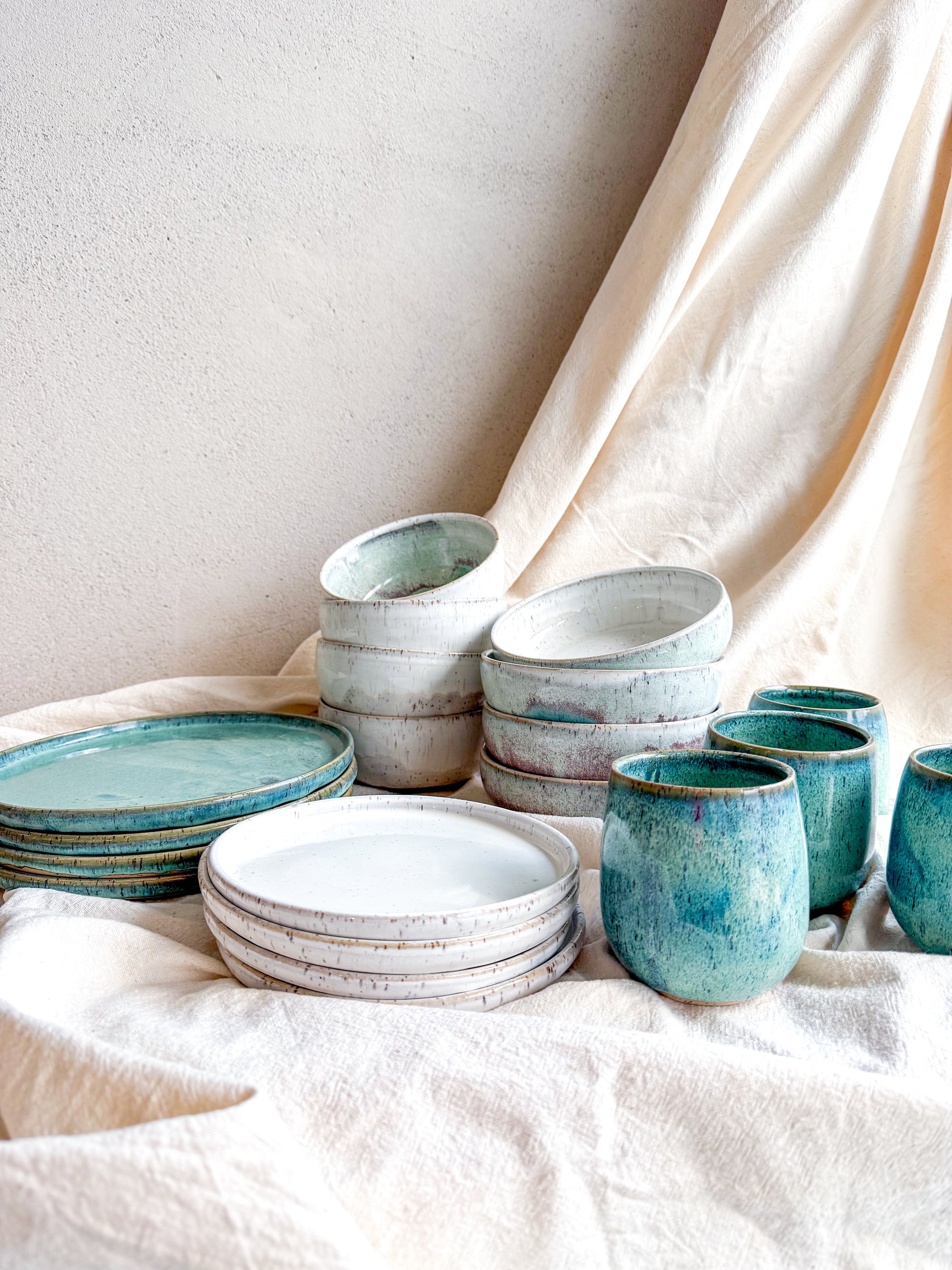 Handcrafted Ceramic Dinnerware – Customizable Set Made to order